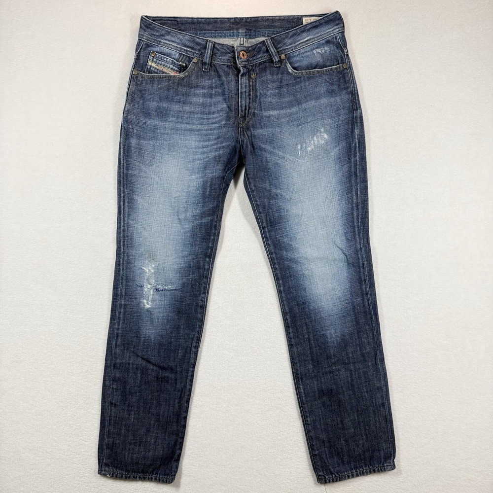 Diesel‎ Jeans Womens 29x28 Adi-Floy Slim Tapered Distressed Adidas Denim